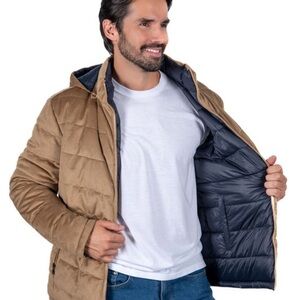 Men’s Reversible puffer / corduroy jacket